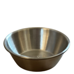 Sosiera inox argintie 7 cm