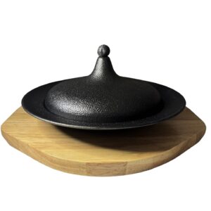Tigaie tangine fonta cu suport de lemn  25.5 cm