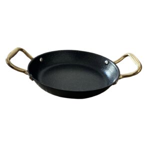 Tigaie neagra otel inoxidabil cu manere aurii 20 cm
