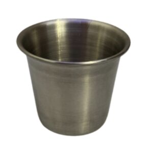 Sosiera inox argintie 6 cm